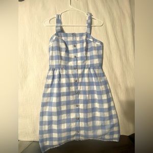 NWT JCrew fit and flare gingham button front summer dress